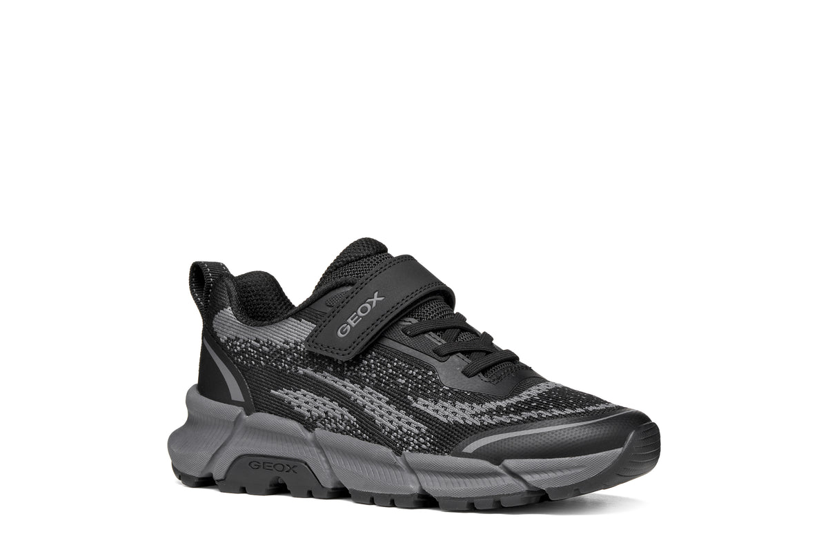 Geox Flexyper Plus Black/Grey Trainer J66MVB
