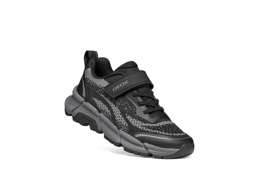Geox Flexyper Plus Black/Grey Trainer J66MVB