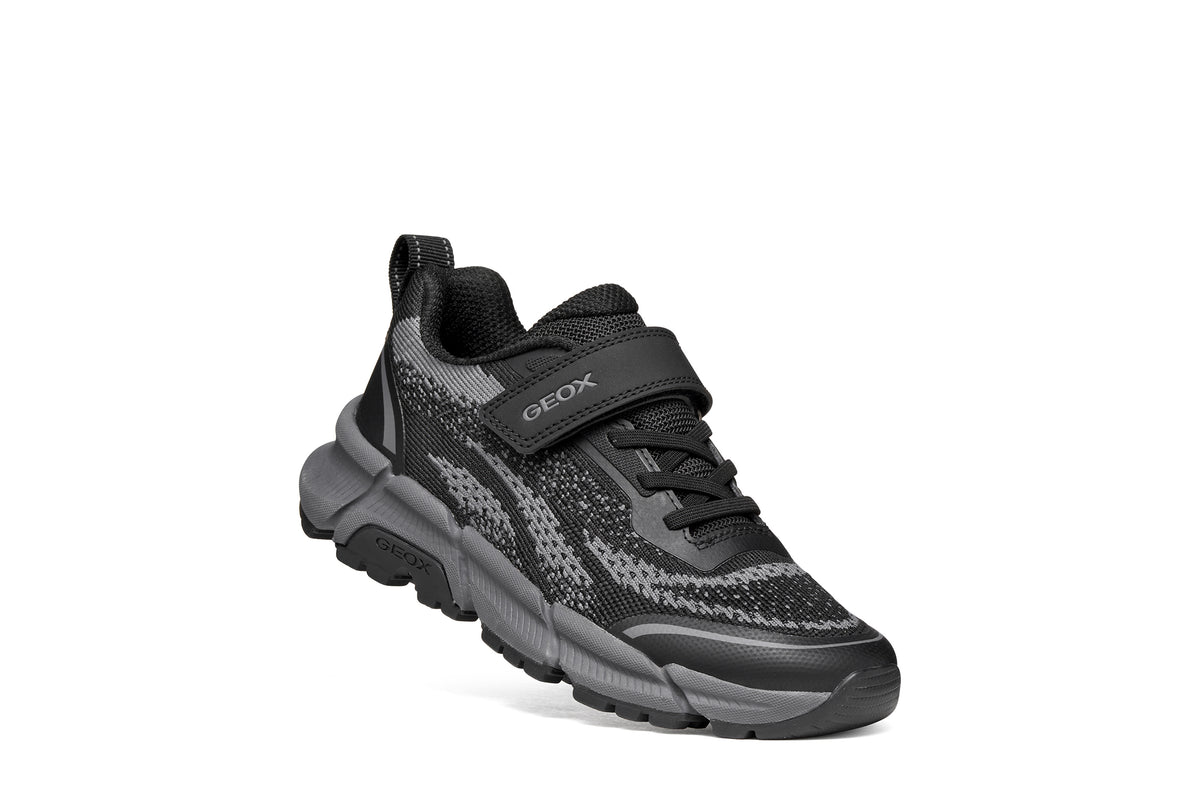Geox Flexyper Plus Black/Grey Trainer J66MVB