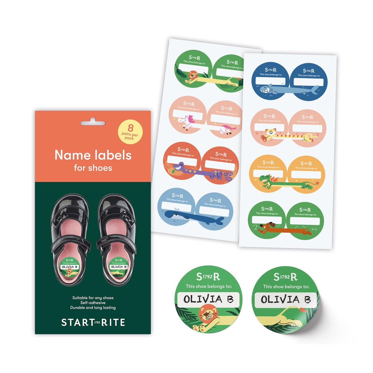 Shoe Name Labels